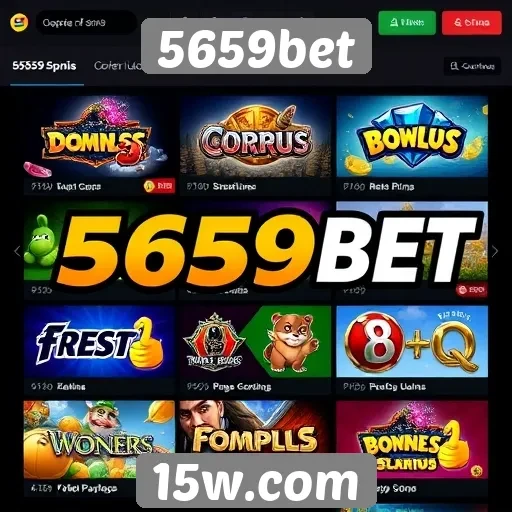 Variedade de jogos disponíveis na 5659bet